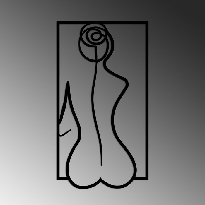Wallity Rose Silhouette - L Negro Wallity Rose Silhouette - L Negro